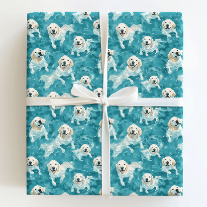 Pool Day with the White Goldens - Wrapping Paper - Aspen & Arlo