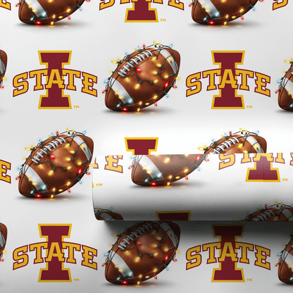 I State Holiday First Down - Wrapping Paper - Aspen & Arlo