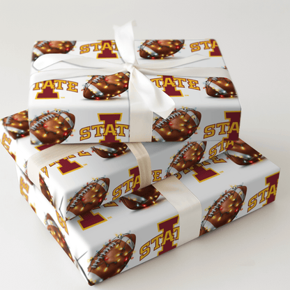 I State Holiday First Down - Wrapping Paper - Aspen & Arlo