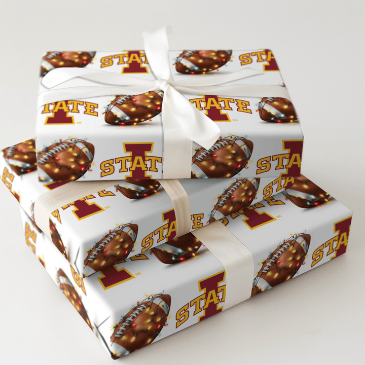 I State Holiday First Down - Wrapping Paper - Aspen & Arlo