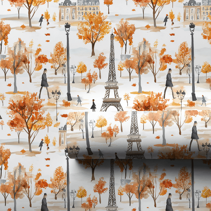 Paris in the Fall - Wrapping Paper - Aspen & Arlo