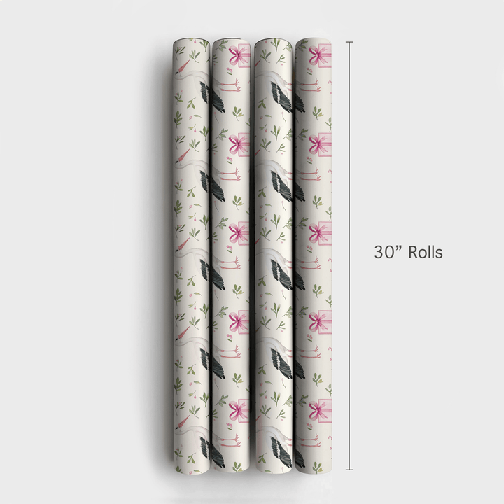 Pink Ribbon Arrival - Wrapping Paper - Aspen & Arlo