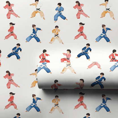 Karate Kiddo - Wrapping Paper - Aspen & Arlo