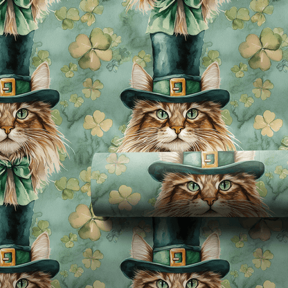 Leprechaun Maine Coon - Wrapping Paper - Aspen & Arlo