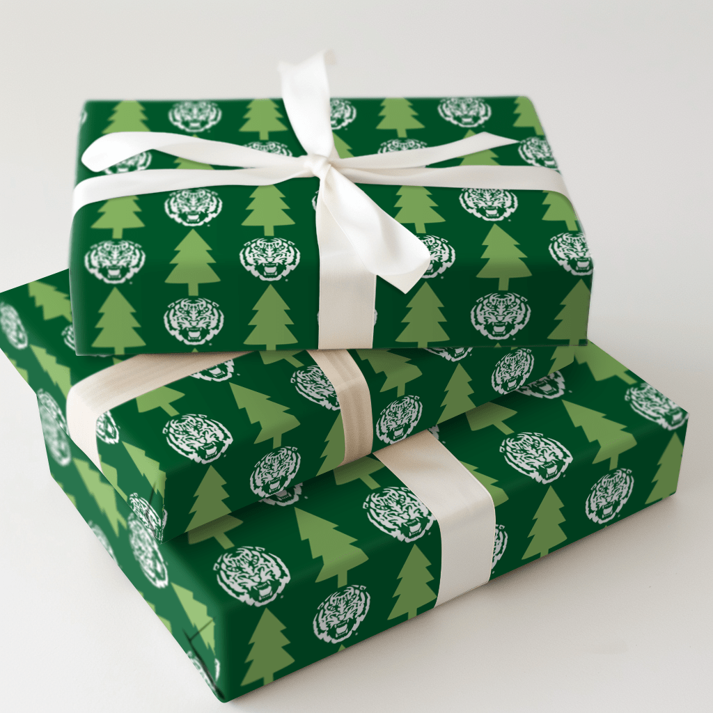 Tiger Holiday Tree - Wrapping Paper - Aspen & Arlo