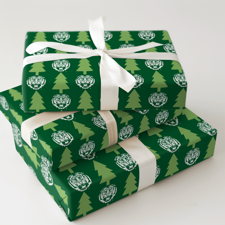 Tiger Holiday Tree - Wrapping Paper - Aspen & Arlo