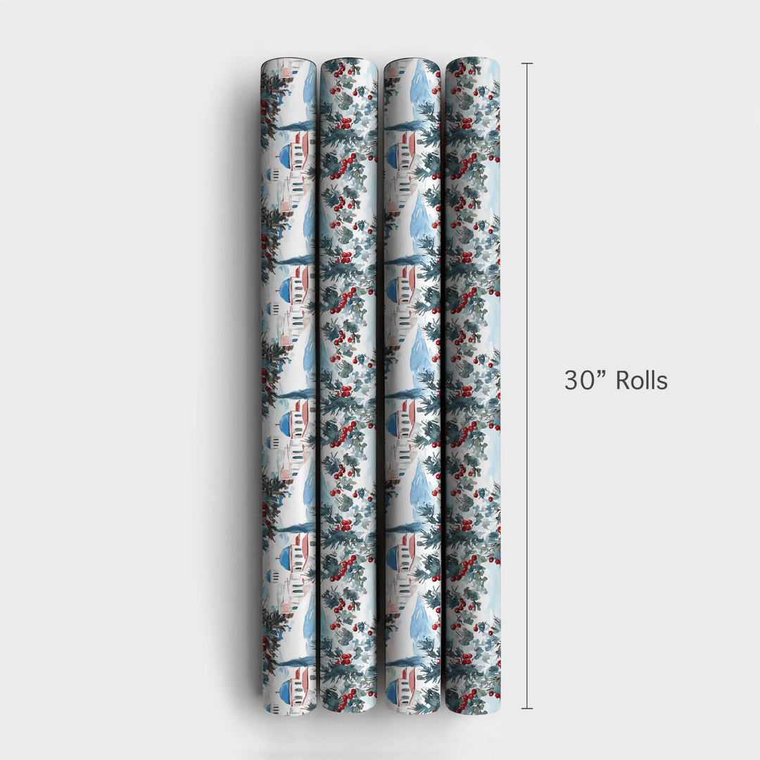 Greece Christmas - Wrapping Paper - Aspen & Arlo
