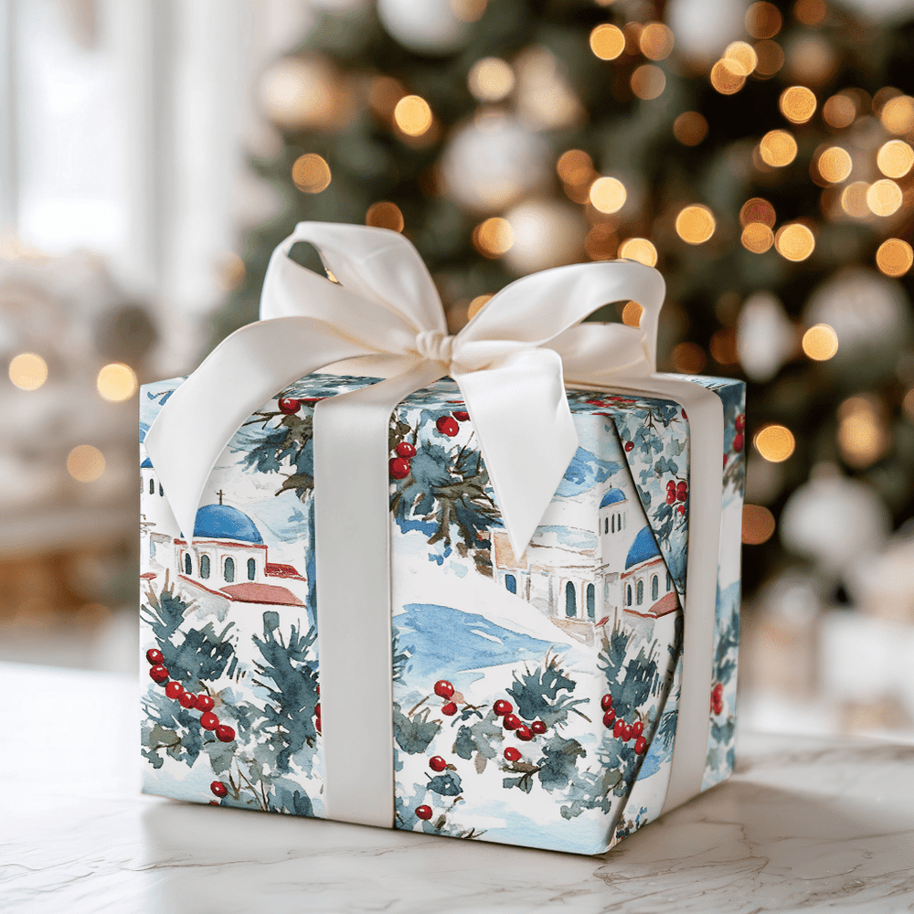 Greece Christmas - Wrapping Paper - Aspen & Arlo