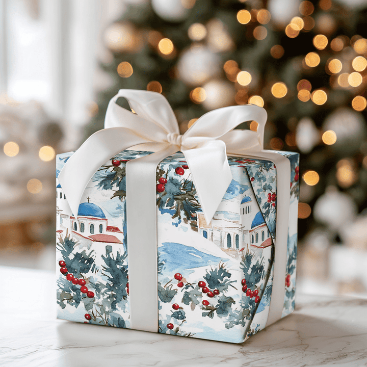 Greece Christmas - Wrapping Paper - Aspen & Arlo