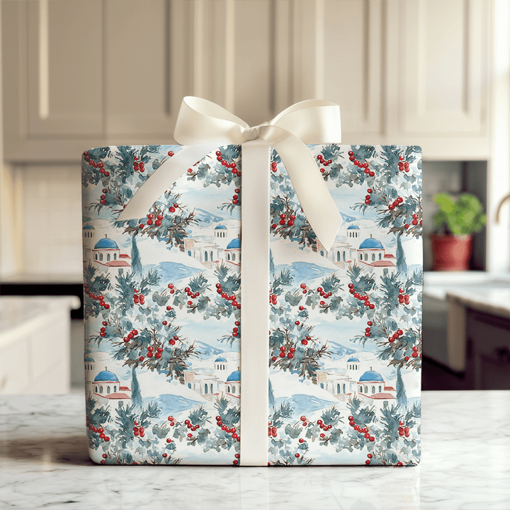 Greece Christmas - Wrapping Paper - Aspen & Arlo