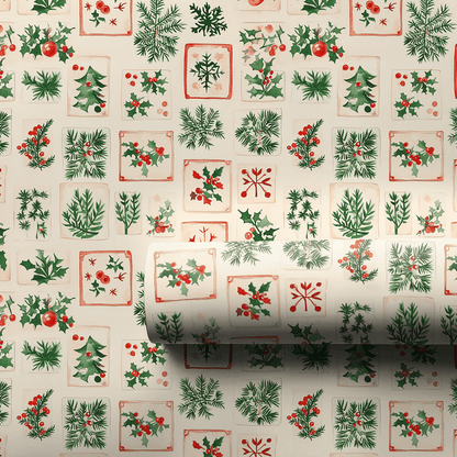 Holly Mahjong - Wrapping Paper - Aspen & Arlo