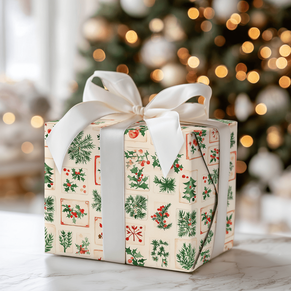 Holly Mahjong - Wrapping Paper - Aspen & Arlo