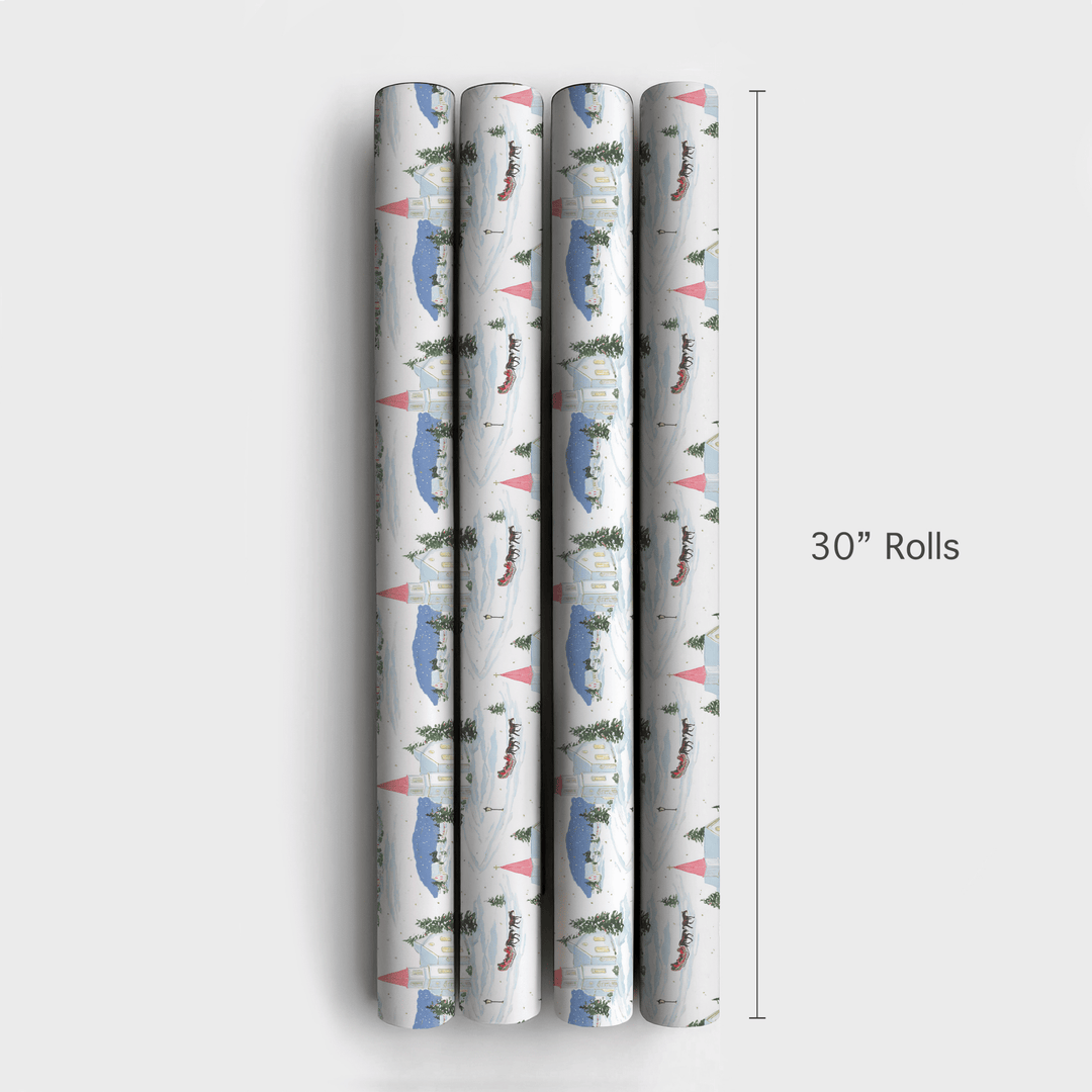 Sleigh Bells & Steeples - Wrapping Paper - Aspen & Arlo