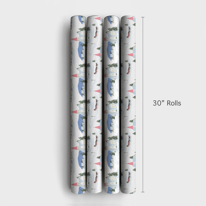 Sleigh Bells & Steeples - Wrapping Paper - Aspen & Arlo
