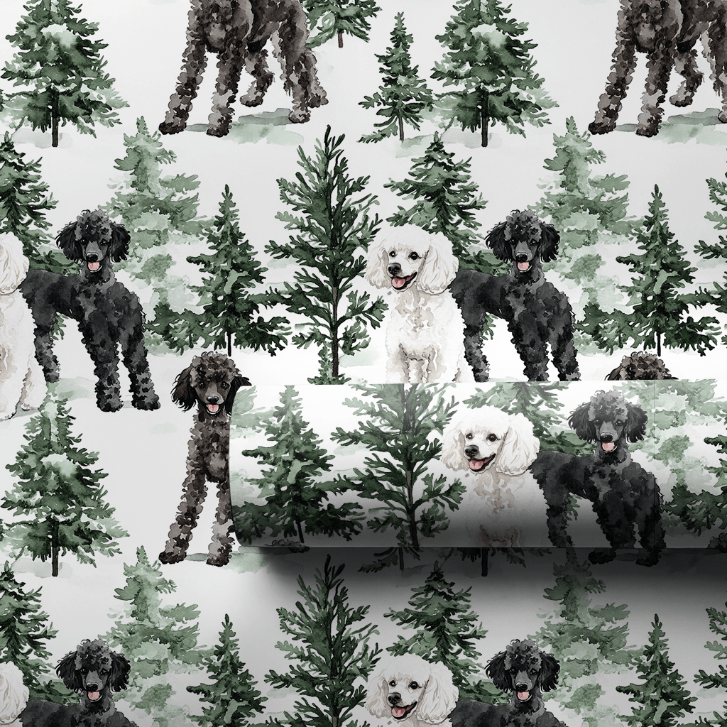 Snow Day for Poodles - Wrapping Paper - Aspen & Arlo