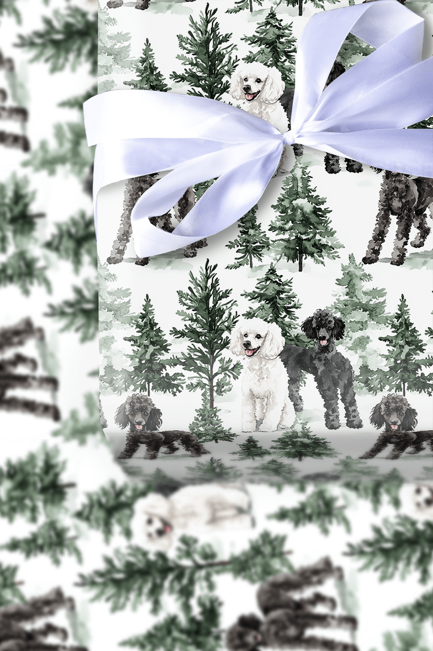Snow Day for Poodles - Wrapping Paper - Aspen & Arlo