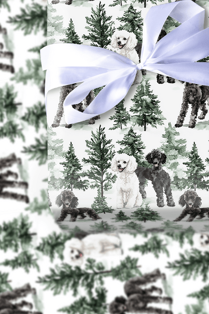 Snow Day for Poodles - Wrapping Paper - Aspen & Arlo