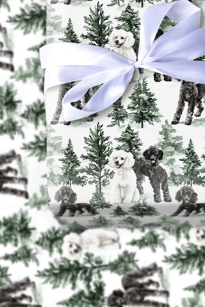 Snow Day for Poodles - Wrapping Paper - Aspen & Arlo