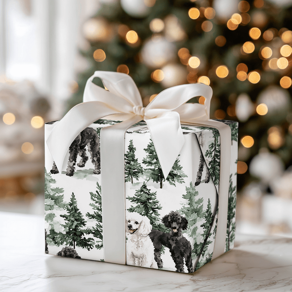 Snow Day for Poodles - Wrapping Paper - Aspen & Arlo