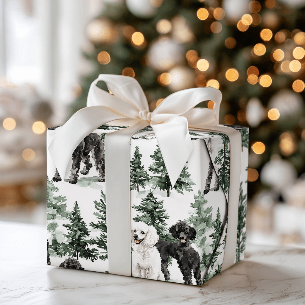 Snow Day for Poodles - Wrapping Paper - Aspen & Arlo