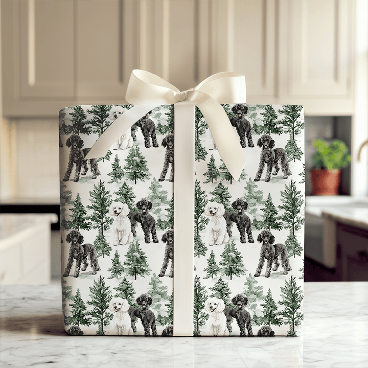 Snow Day for Poodles - Wrapping Paper - Aspen & Arlo