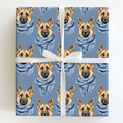 Bundle Up with the German Shepherd - Wrapping Paper - Aspen & Arlo