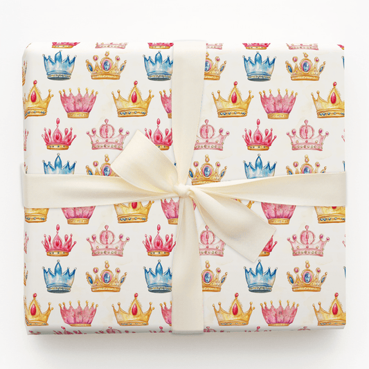Detailed Crown - Wrapping Paper - Aspen & Arlo