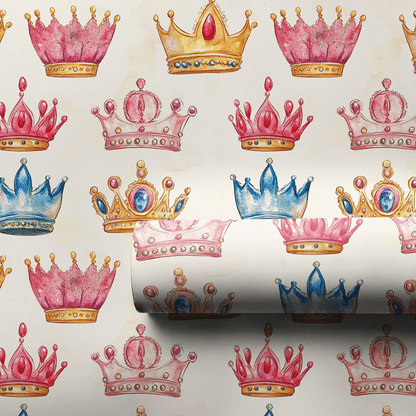 Detailed Crown - Wrapping Paper - Aspen & Arlo