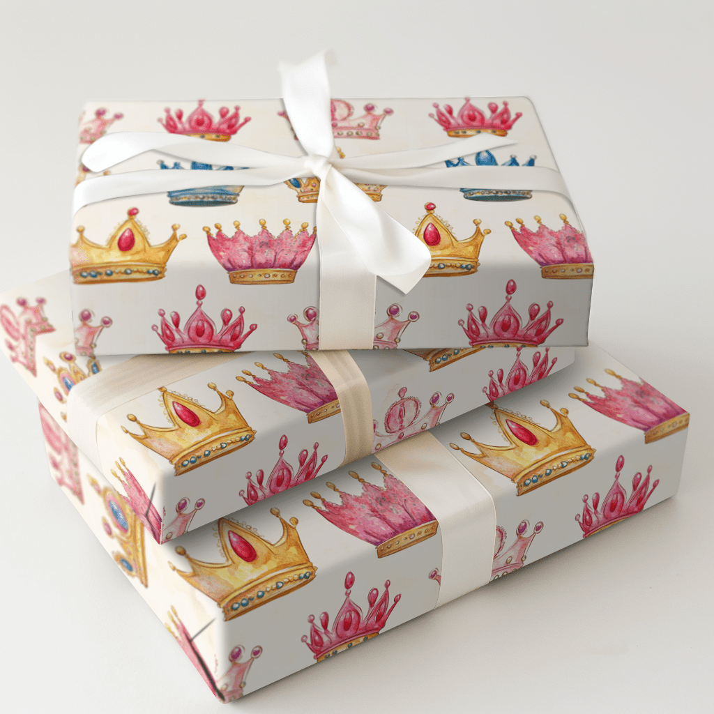 Detailed Crown - Wrapping Paper - Aspen & Arlo