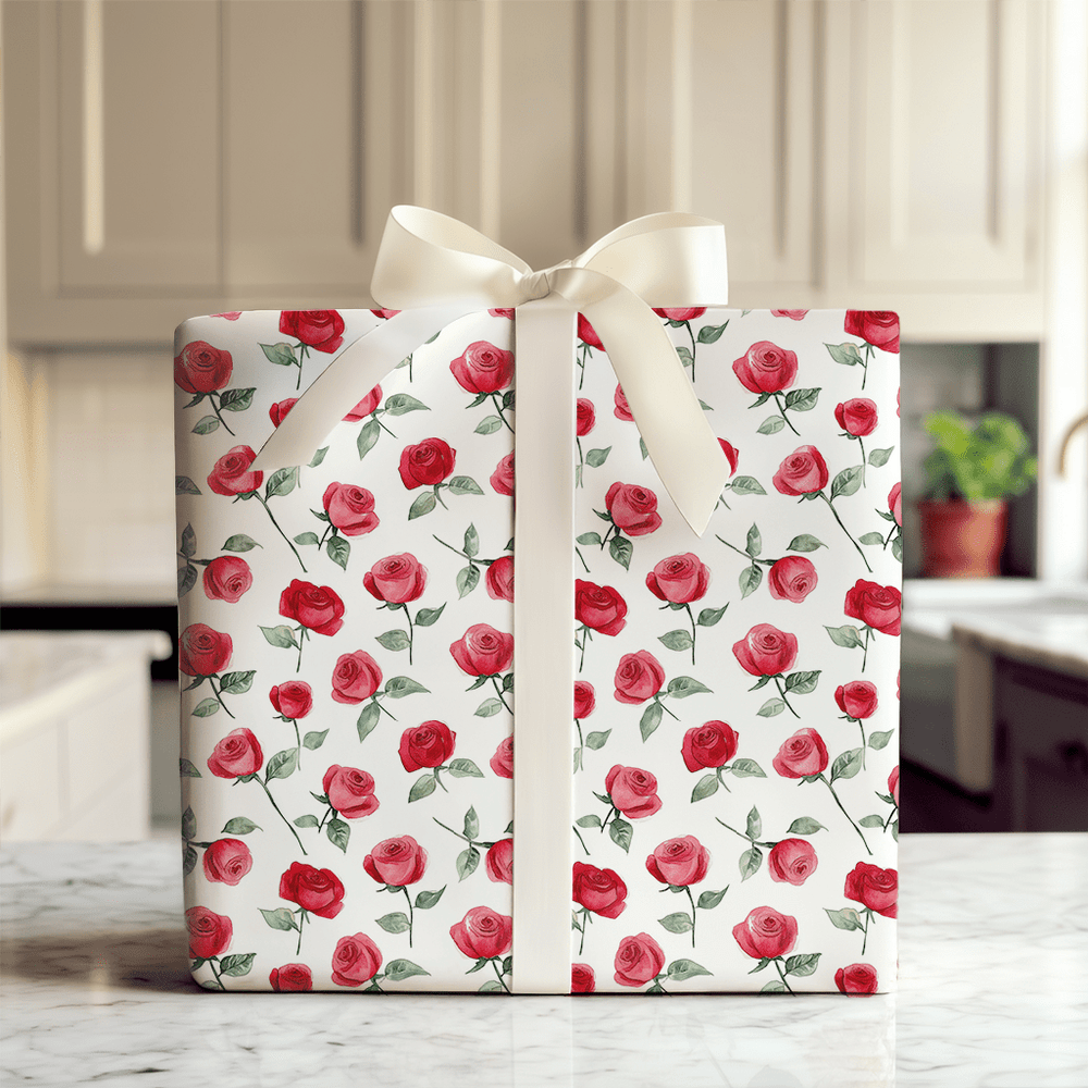 Roses Are Red - Wrapping Paper - Aspen & Arlo