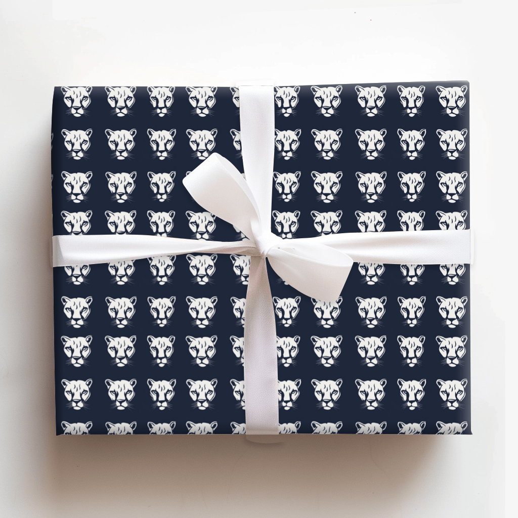Navy Cat - Wrapping Paper - Aspen & Arlo