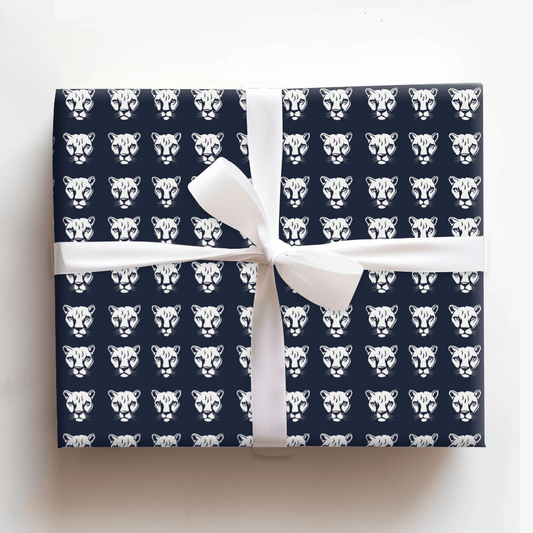 Navy Cat - Wrapping Paper - Aspen & Arlo