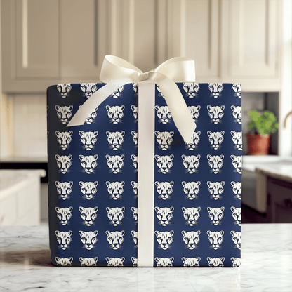 Navy Cat - Wrapping Paper - Aspen & Arlo