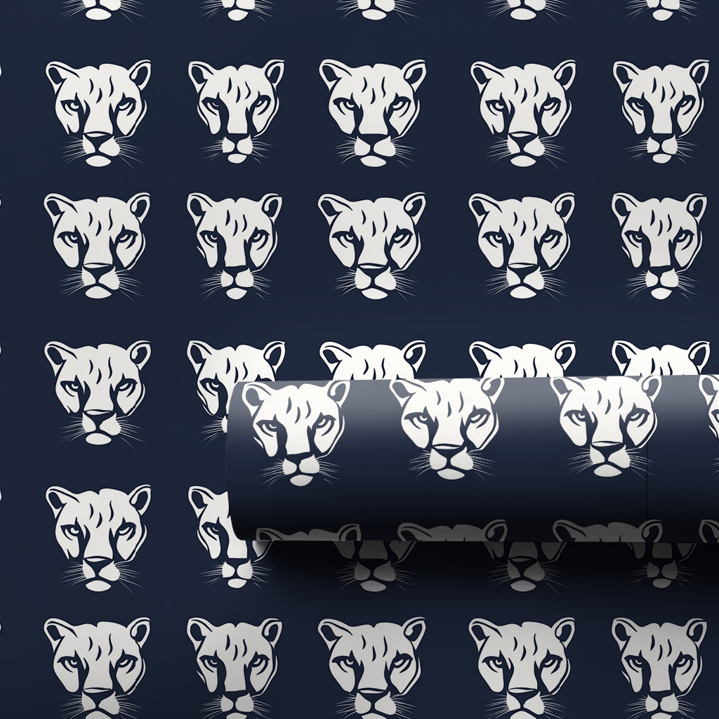 Navy Cat - Wrapping Paper - Aspen & Arlo