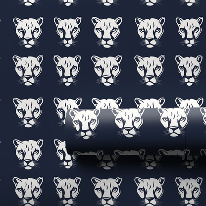 Navy Cat - Wrapping Paper - Aspen & Arlo