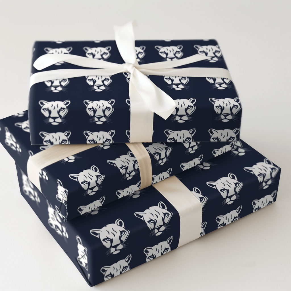 Navy Cat - Wrapping Paper - Aspen & Arlo