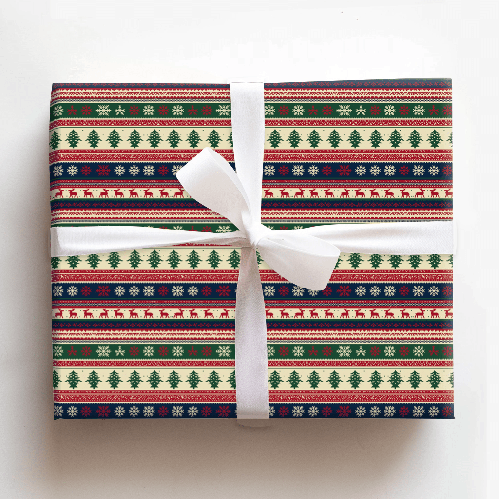 Fireside Fair Isle - Wrapping Paper - Aspen & Arlo