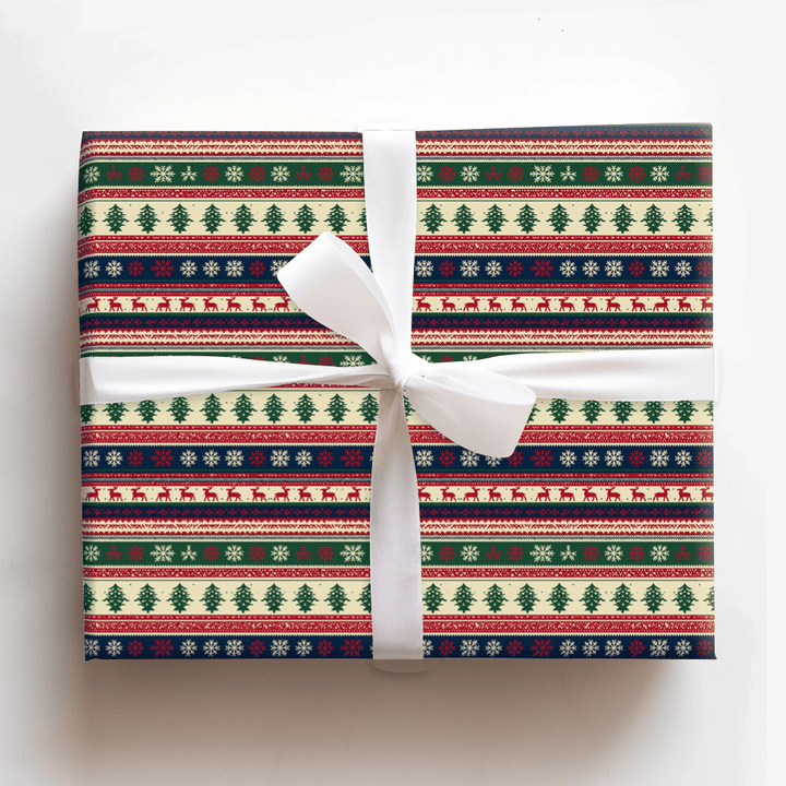 Fireside Fair Isle - Wrapping Paper - Aspen & Arlo