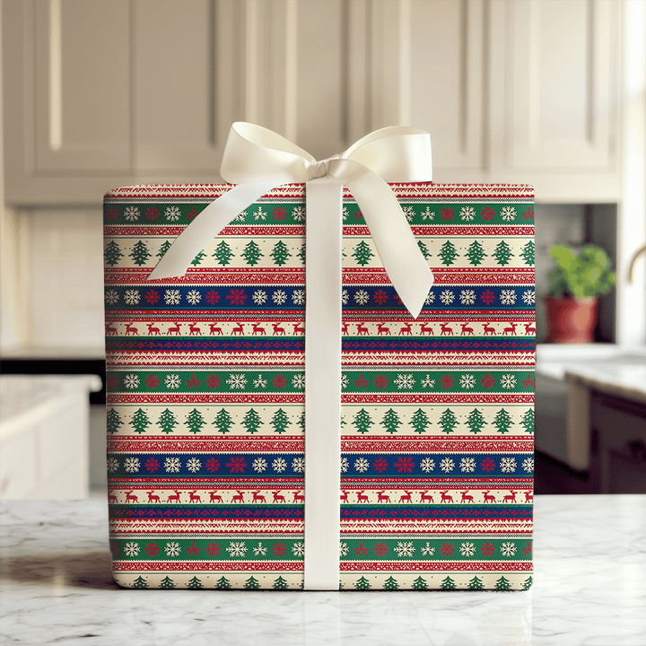 Fireside Fair Isle - Wrapping Paper - Aspen & Arlo