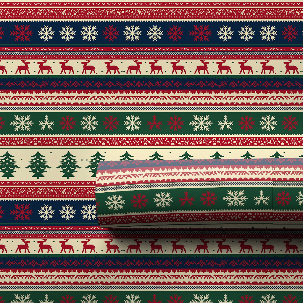 Fireside Fair Isle - Wrapping Paper - Aspen & Arlo