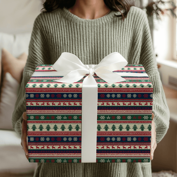 Fireside Fair Isle - Wrapping Paper - Aspen & Arlo