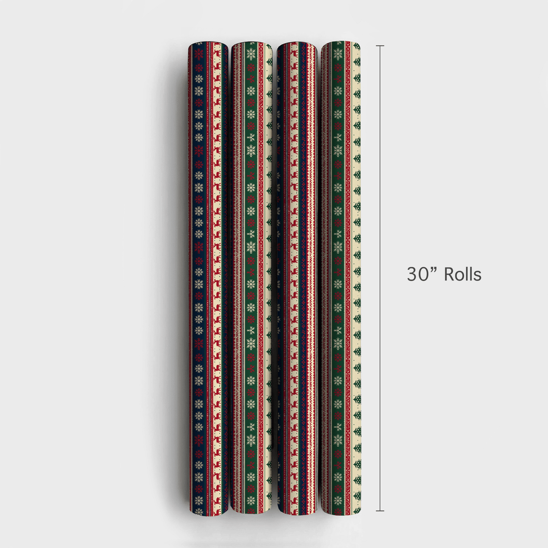 Fireside Fair Isle - Wrapping Paper - Aspen & Arlo
