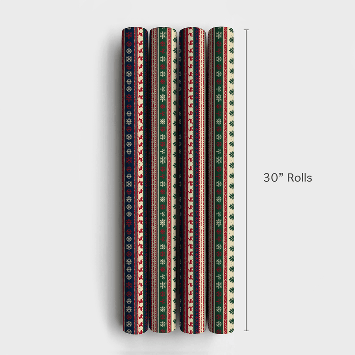 Fireside Fair Isle - Wrapping Paper - Aspen & Arlo