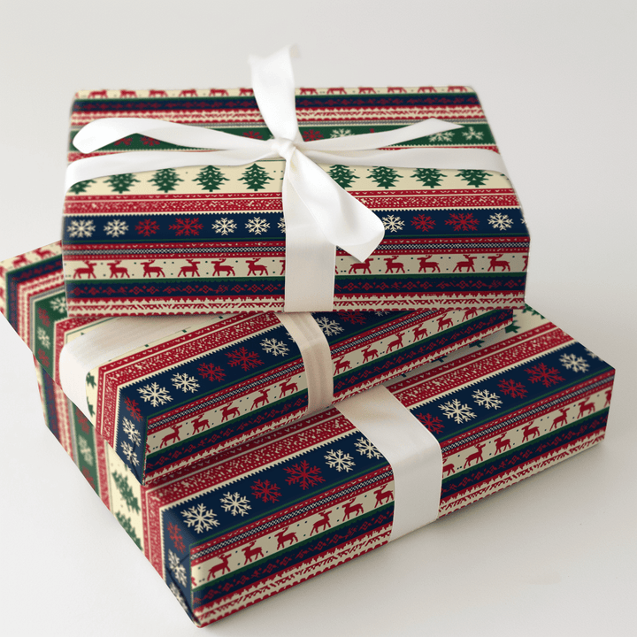 Fireside Fair Isle - Wrapping Paper - Aspen & Arlo