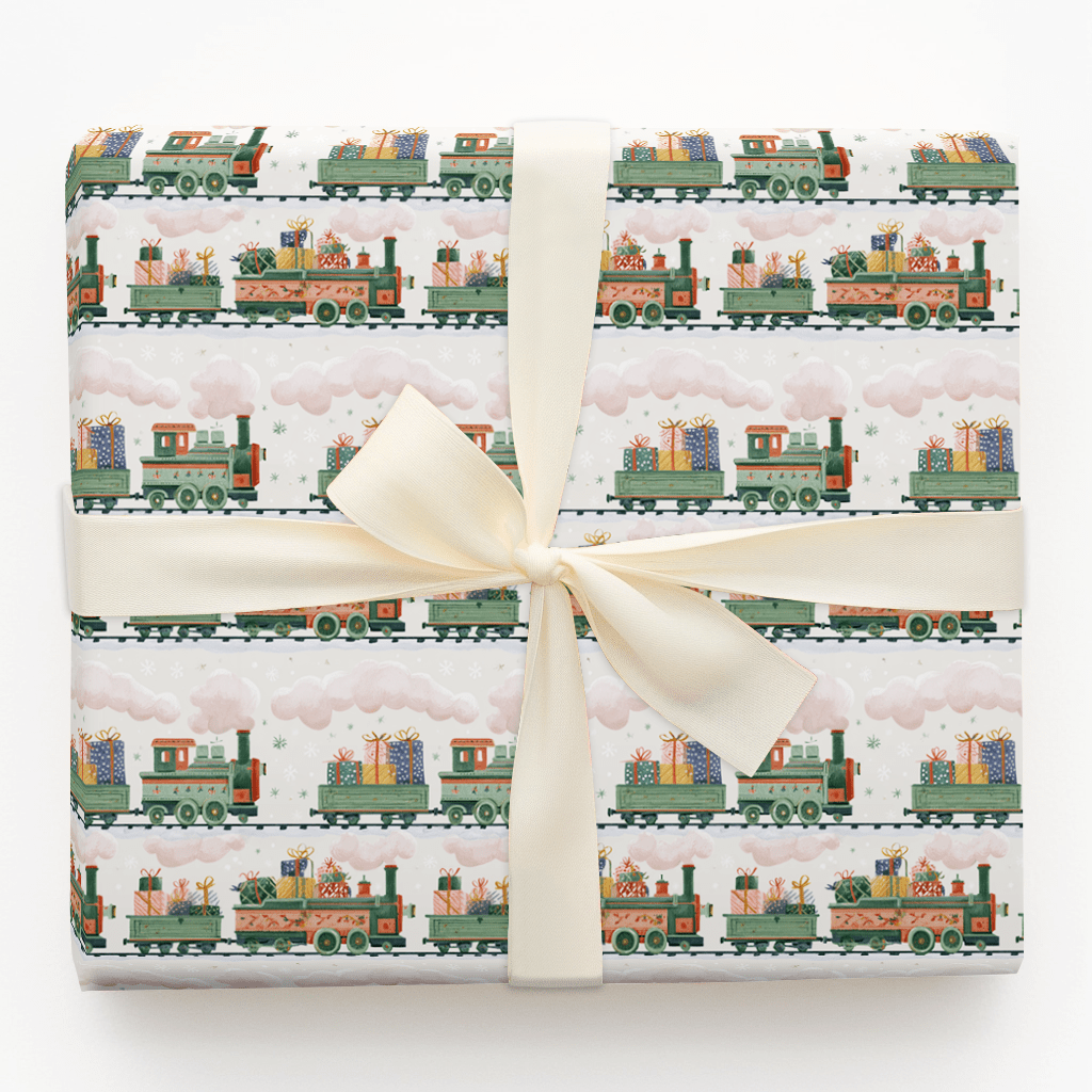 Chug Chug Holidays - Wrapping Paper - Aspen & Arlo