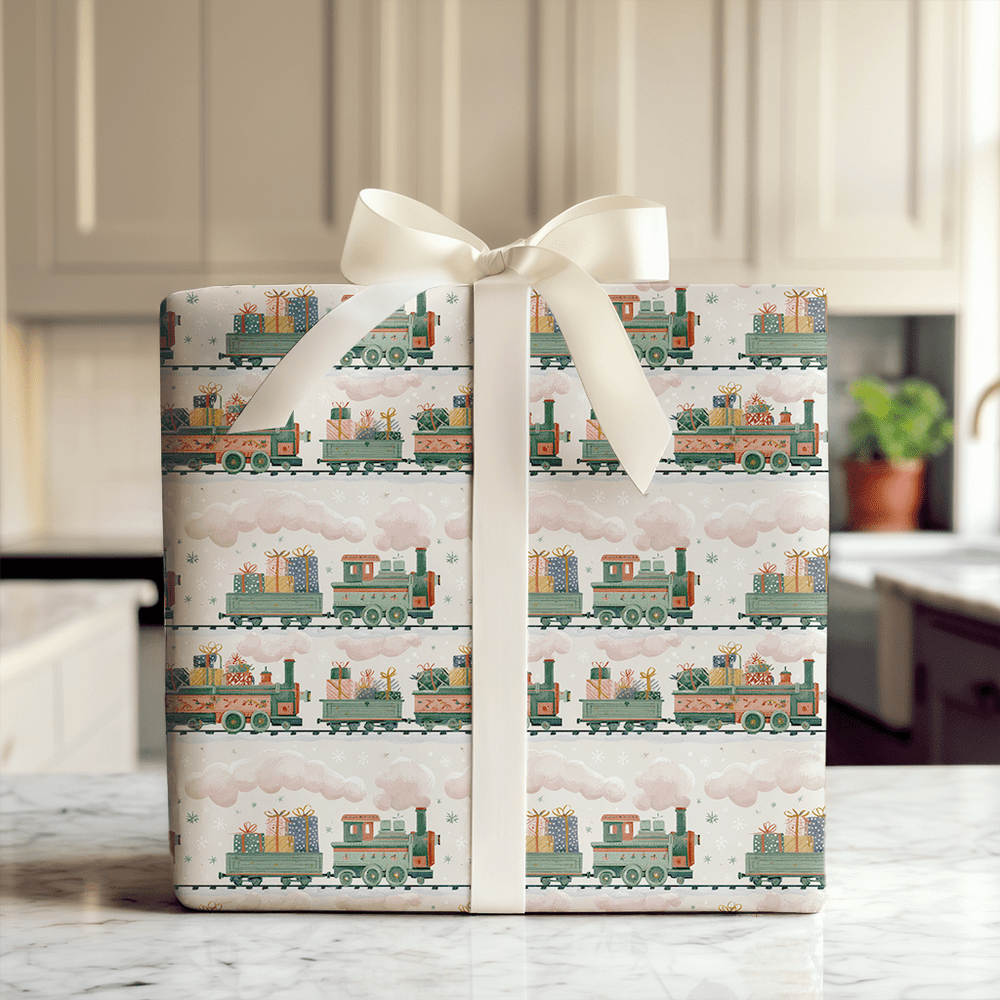 Chug Chug Holidays - Wrapping Paper - Aspen & Arlo