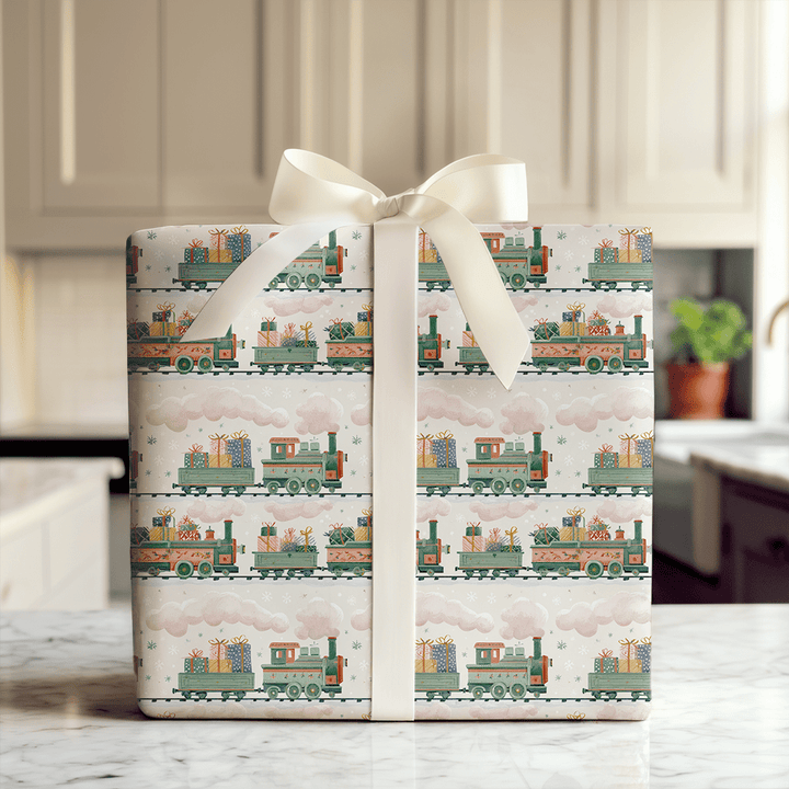 Chug Chug Holidays - Wrapping Paper - Aspen & Arlo