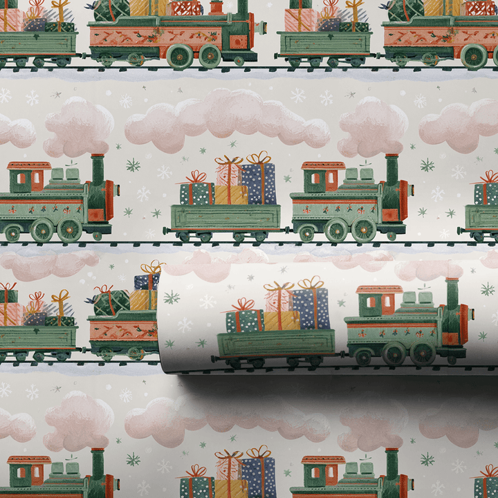 Chug Chug Holidays - Wrapping Paper - Aspen & Arlo