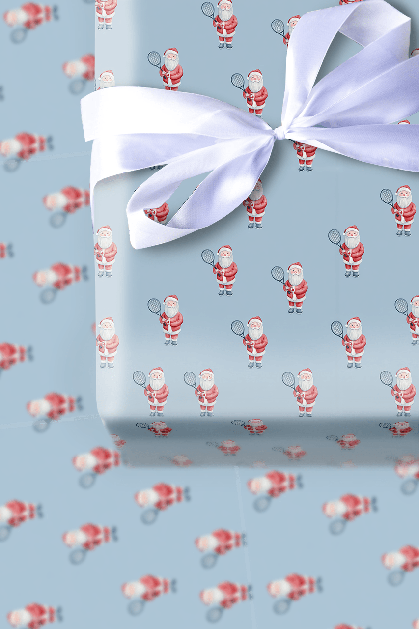 Kringle_s Blue Match - Wrapping Paper - Aspen & Arlo