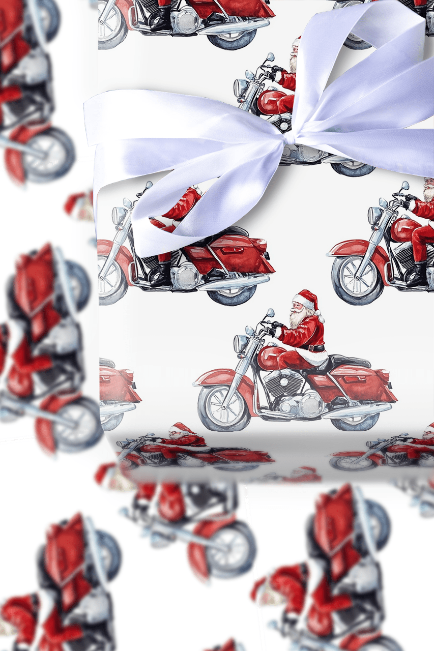 Chrome and Claus - Wrapping Paper - Aspen & Arlo